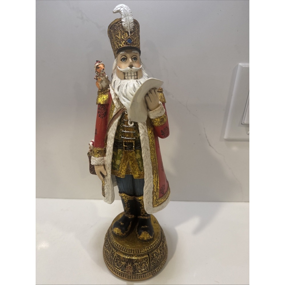 Roman, Inc. Nutcracker Santa Figurine W Trinket Box Drawer 13.5" 2007